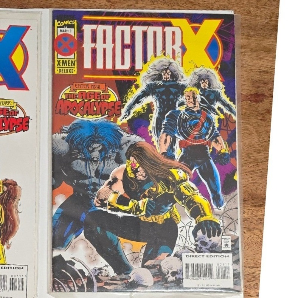 Marvel Factor X 1 Age of Apocalypse Cyclops Havok Beast 1995 Direct Edition